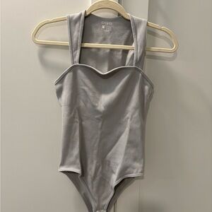 OQQ Gray Contouring Bodysuit